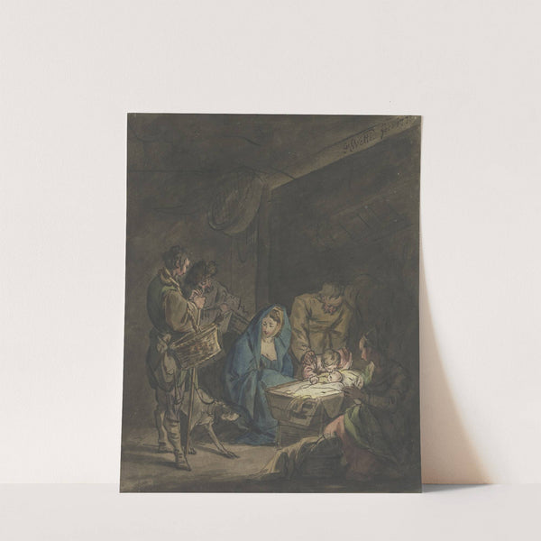 Adoration of the shepherds by Gottlieb Welté