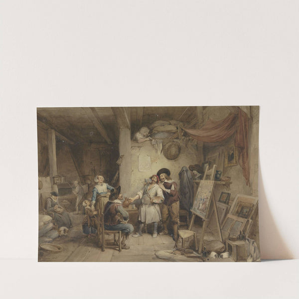 Adriaen Brouwer with his pupil J. van Craesbeek by Jean-Baptiste Madou