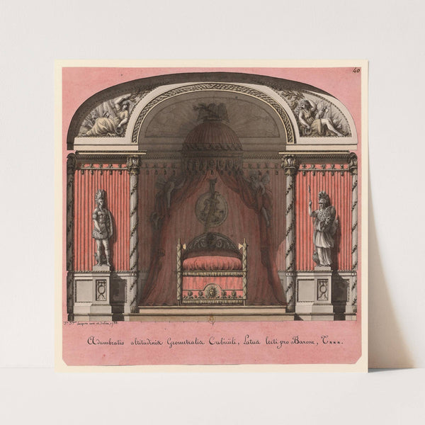 Adumbratio altitudinae geometralia … ; (Elévation de l’alcôve antique pour le baron Txxx) (1788) by Jean Jacques Lequeu