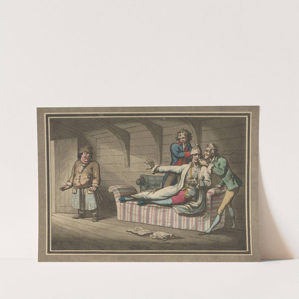 Adventures of Roderick Random; Morgan offending the delicate organs of Captain Whiffle. (1792) by Samuel Collings