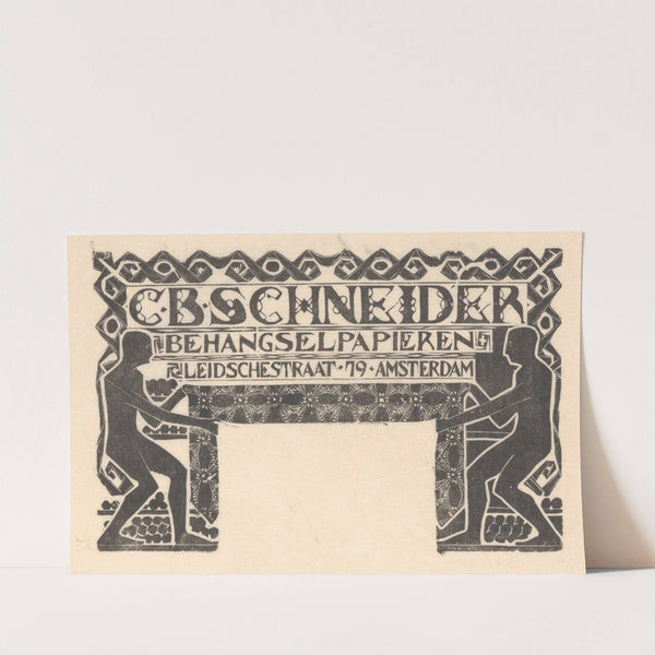 Advertentie van C.B. Schneider Behangselpapieren by Mathieu Lauweriks