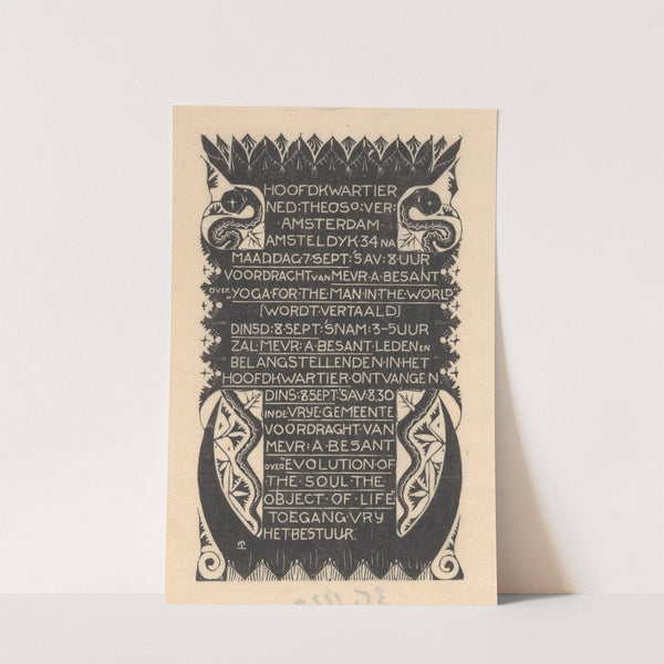 Advertentie van Karel de Bazel en Mathieu Lauweriks by Mathieu Lauweriks