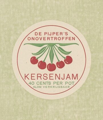 Advertentie voor De Pijper’s kersenjam