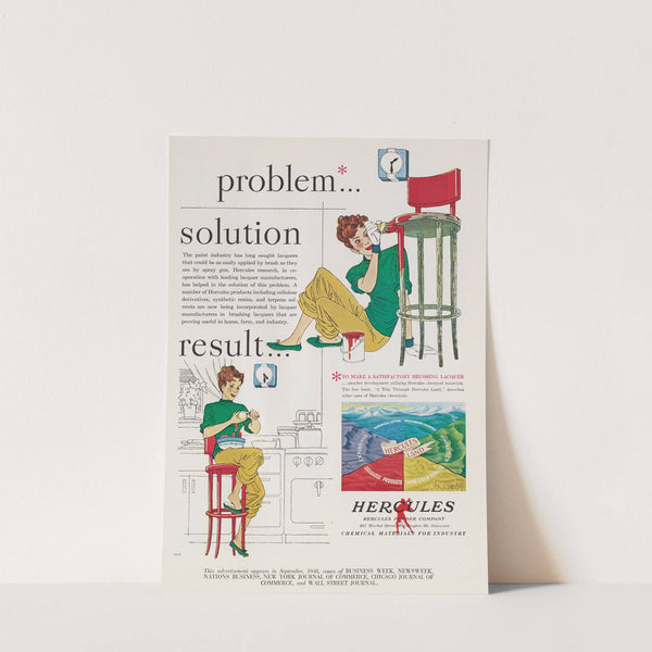 Advertisement for Hercules Naval Stores Products by Hercules Incorporated