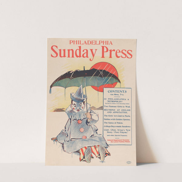Advertisement for Philadelphia Sunday Press; April 7, 1896 (1896) by George Reiter Brill