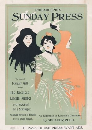 Advertisement for Philadelphia Sunday Press; Ferbuary 9, 1896