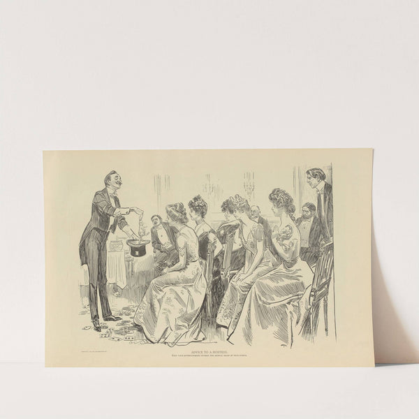 Advice to a hostess (1900-1905) by Charles Dana Gibson