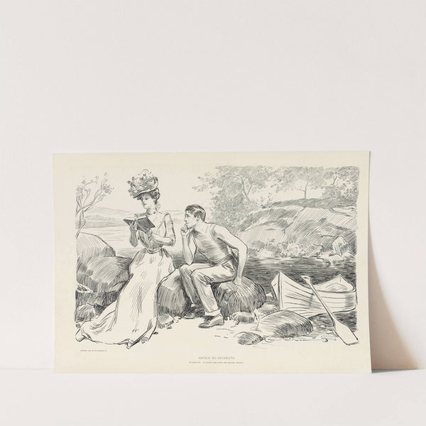 Advice to students- Be read to. It saves the eyes for better things (1900) by Charles Dana Gibson