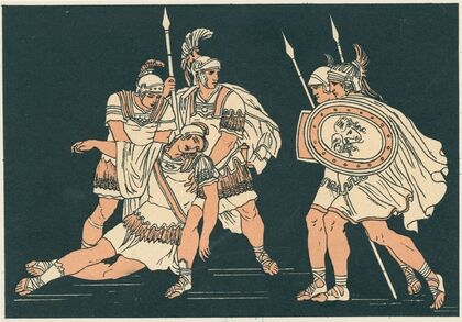 Aeneas and the body of Lausus