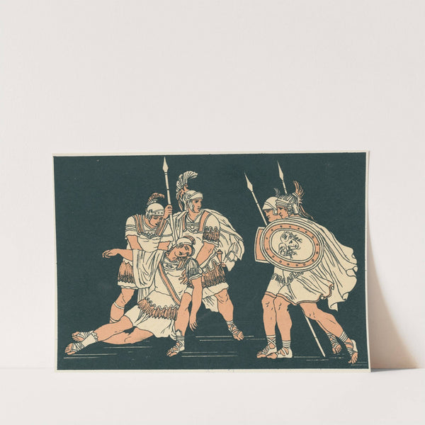 Aeneas and the body of Lausus (1878) by Bartolomeo Pinelli