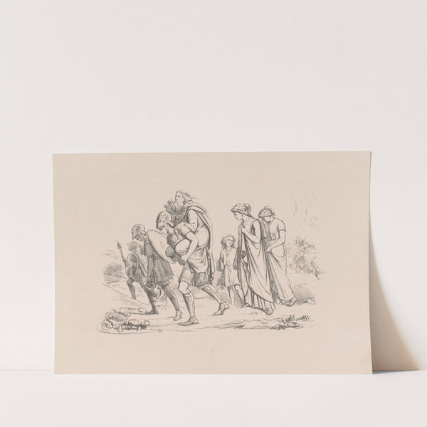 Aeneas flees Troy with his family (1873) by Wilhelmus Petrus van Geldorp