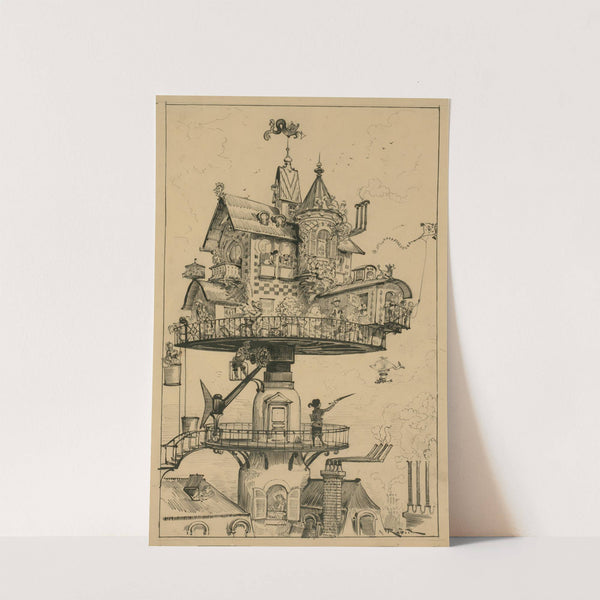 Aerial house (1883) by Albert Robida