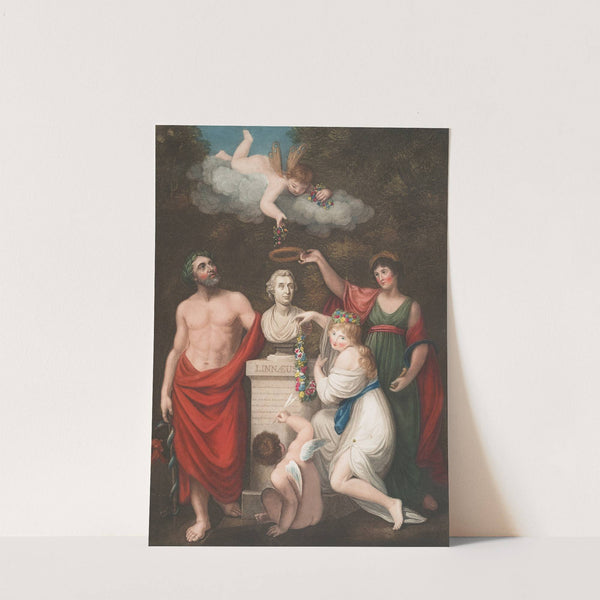 Æsculapius, Ceres, and Cupid honouring the bust of Linnæus by Robert John Thornton