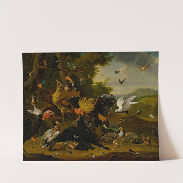 Aesop's fable of the raven by Workshop of Melchior de Hondecoeter