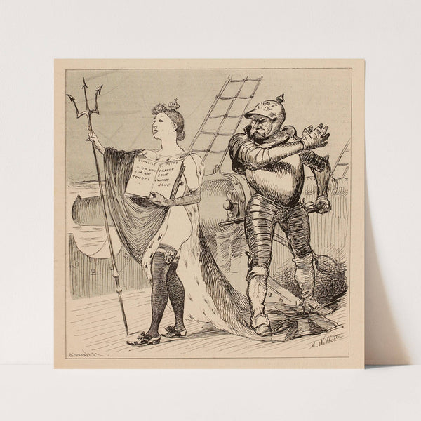 Affaire MorierAllez, frappez, prince elle a la joue aussi dure que le coeur, la perfide Albion by Adolphe Léon Willette