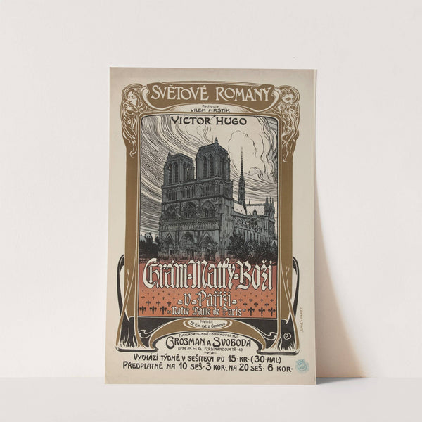 Affiche de librairie tchéque pour la traduction de Notre-Dame de Paris. by Anonymous