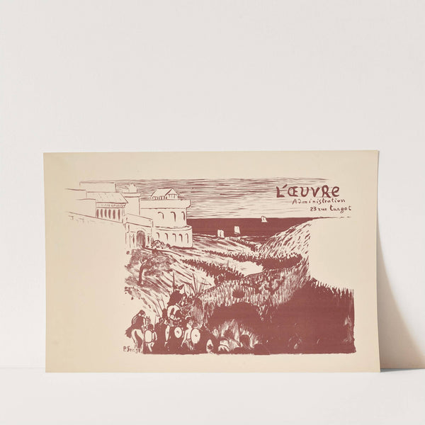 Affiche pour la pièce Hérakléa de Auguste Villeroy au Théâtre de l’Œuvre dans la revue ‘Revue encyclopédique Larousse’ (1896) by Paul Sérusier