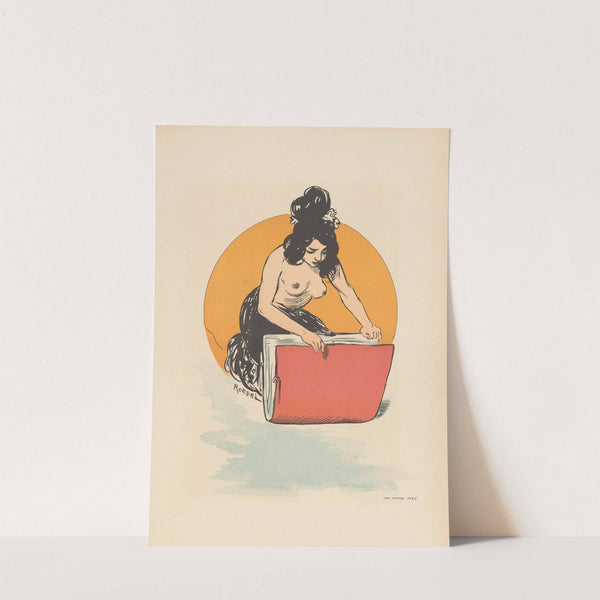 Affiche voor boek- en prenthandel Fallou te Parijs by Auguste Roedel