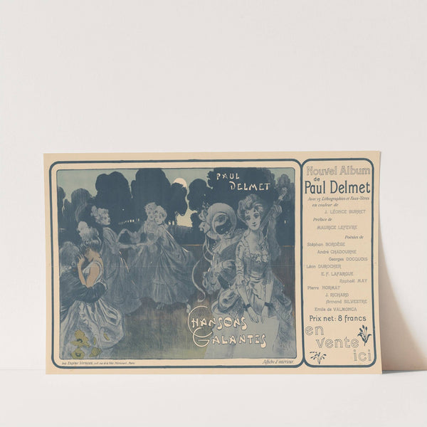 Affiche voor Chansons Galantes door Paul Delmet by Léonce Burret