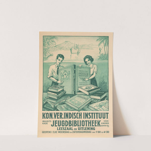 Affiche voor de jeugdbibliotheek van de Koninklijke Vereniging Indisch Instituut te Amsterdam (1946-1951)