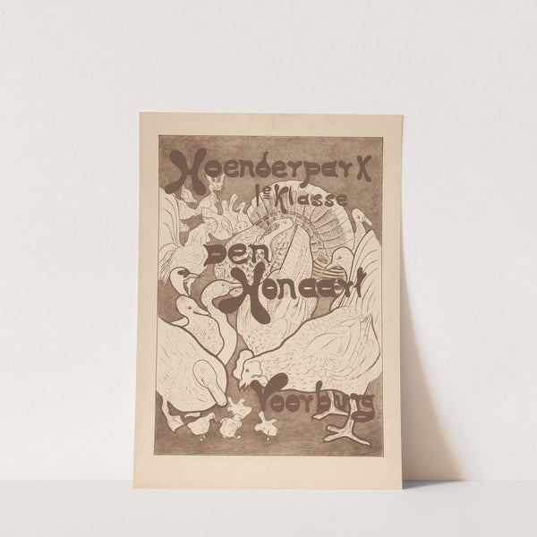 Affiche voor het Hoenderpark 1e klasse Den Honaart Voorburg by Theo van Hoytema