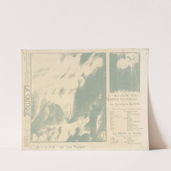 Affiche voor het toneelstuk Au-delà des forces humaines (1897) by Maurice Denis