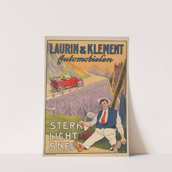 Affiche voor Laurin & Klement Automobielen, naar Nederland geïmporteerd door Sligting, Houwing & Co (1906 - 1914) by Arnold van Roessel