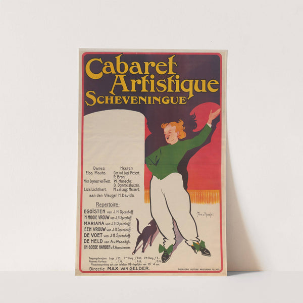Affiche voor opvoeringen bij het Cabaret Artistique te Scheveningen, onder directie van Max van Gelder (1914) by Arnold van Roessel