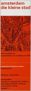 affiche voor tentoonstelling Amsterdam die kleine stad (1972)