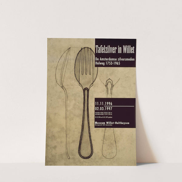 affiche voor tentoonstelling Tafelzilver in Willet by Jaap Hofman
