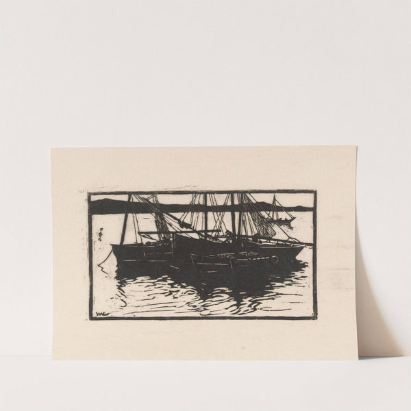 Afgemeerde schepen in Concarneau (1888-1934) by Willem Adrianus Grondhout