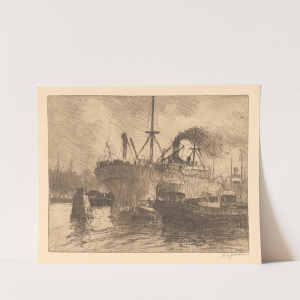 Afgemeerde schepen in de haven van Rotterdam (1888-1934) by Willem Adrianus Grondhout