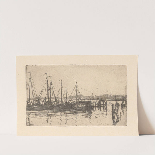 Afgemeerde schuiten (1888-1934) by Willem Adrianus Grondhout