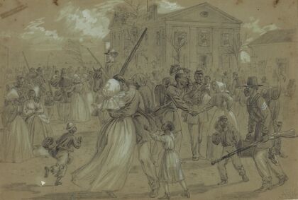 African American soldiers mustered out at Little Rock, Arkansas