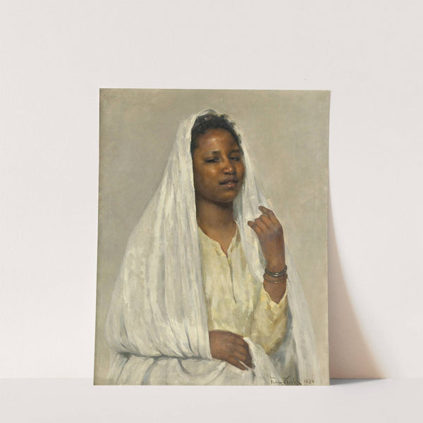 African Beauty In White (1894) by Franz Xaver Kosler