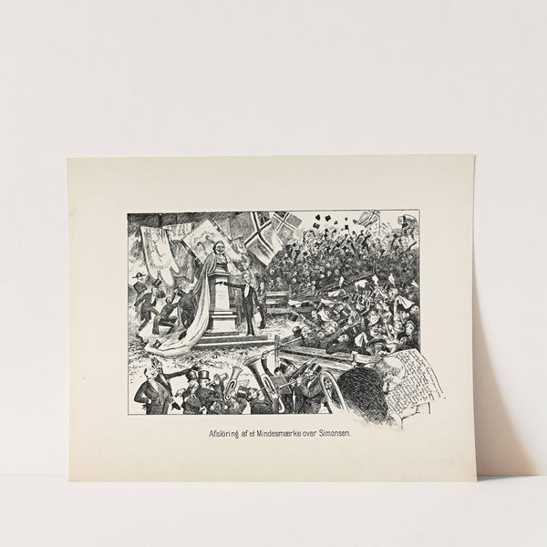 Afsløring af et Mindesmærke over Simonsen (1889) by Theodor Kittelsen