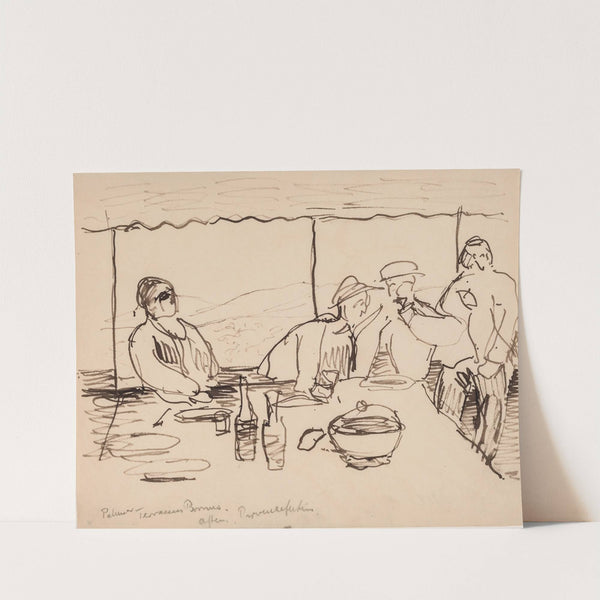 Aften på terrassen, Bormes, Provence by Jens Adolf Jerichau