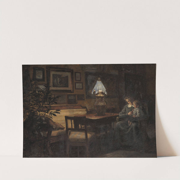 Afteninteriør. Moder Og Barn by Sigurd Wandel