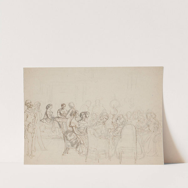 Aftenselskab hos prinsesse Charlotte Frederikke i Rom by Wilhelm Marstrand