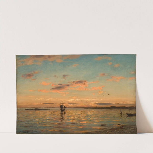 Aftenstemning, Kristianiafjorden by Amaldus Nielsen