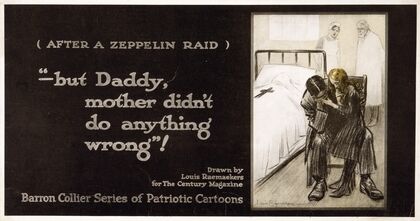 After a zeppelin raid — ‘but Daddy, mother didn’t do anything wrong!’