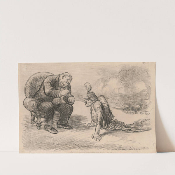 After the war, a medal and maybe a job (1914) by John Sloan