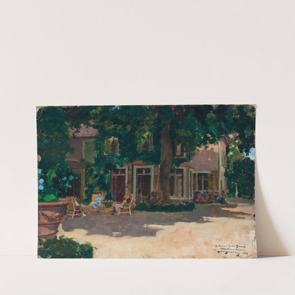 Afternoon tea in the shade by André Victor Édouard Devambez