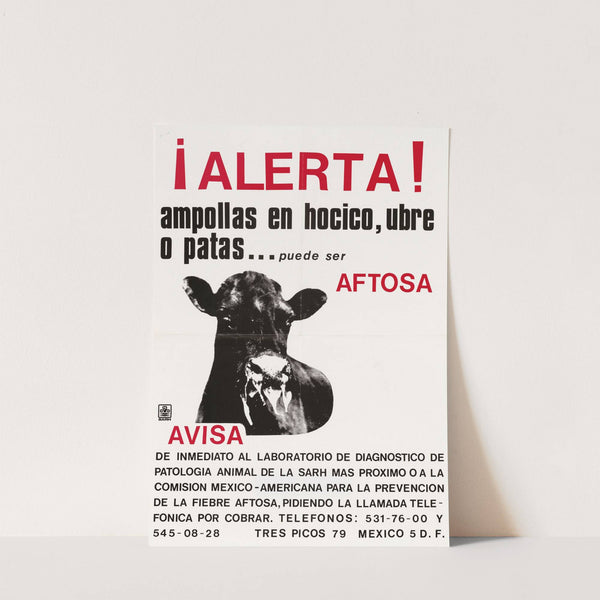 AFTOSA: poster warning against foot-and-mouth disease by U.S. Information Agency