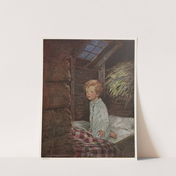 Against this he laid his ear, and then he heard the voice quite distinctly by Jessie Willcox Smith