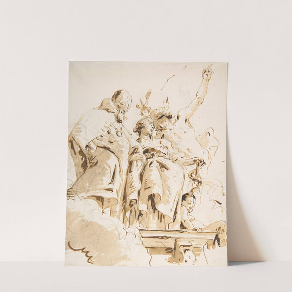 Aged Dignitary Attended by Mercury and Prudence (1696–1770) by Giovanni Battista Tiepolo