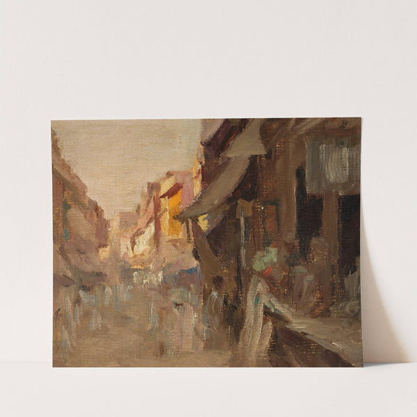 Agra – street market in the evening. From the journey to India (1907) by Jan Ciągliński