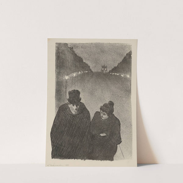 Ah! ben, vrai! mon pauv’ vieux, tu s’rais bien l’premier à qui j’aurais fait rater son omnibus (1893) by Henri-Gabriel Ibels