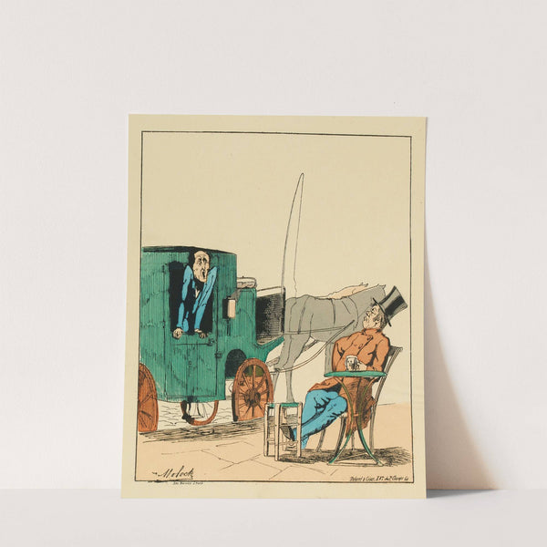 Ah ça Cocher êtes-vous fou Comment, vous vous arrêtez de votre chef, et vous allez prendre un bock (1871) by Moloch (Alphonse Hector Colomb)