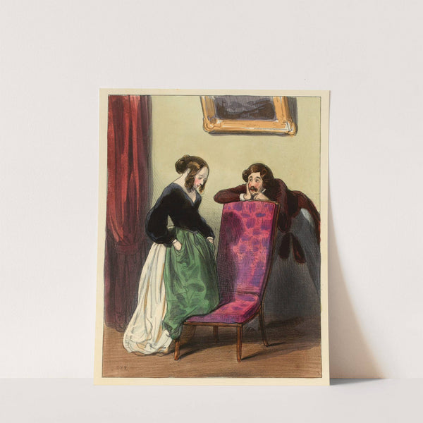 Ah c’est avec Julia qu’Henry m’a trompée. on sera manche à manche, ma petite (1840) by Paul Gavarni